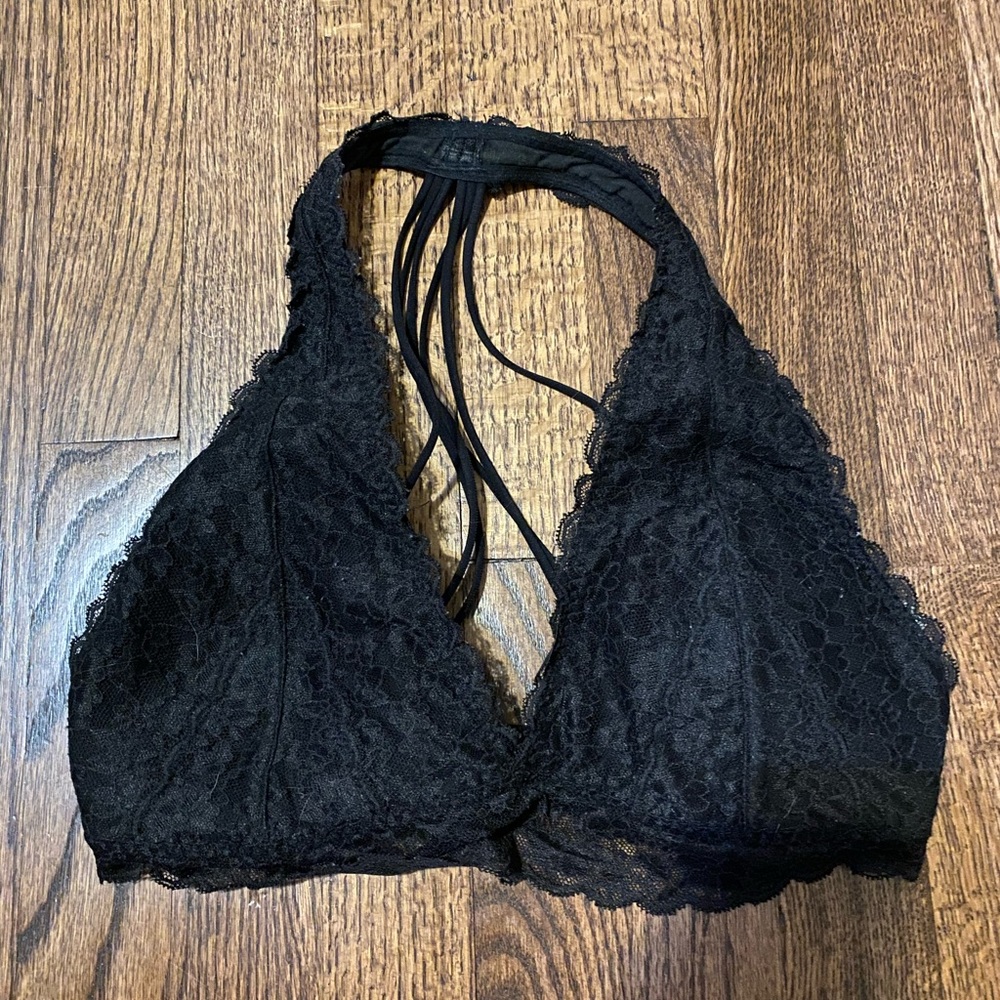 Black lace bralette